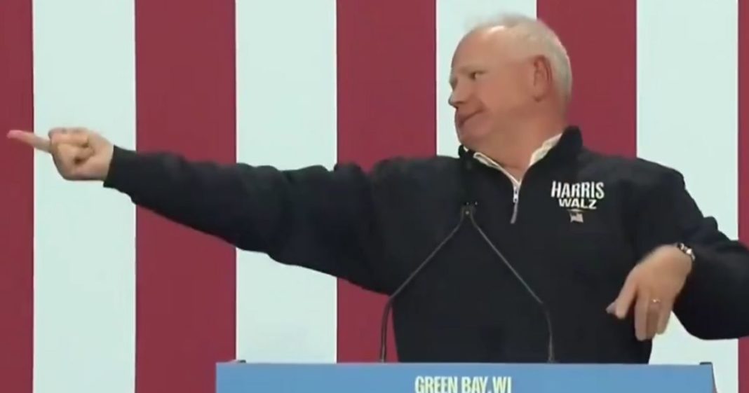 Minnesota Gov. Tim Walz's enthusiastic antics during a campaign stop Monday were widely discussed on social media.