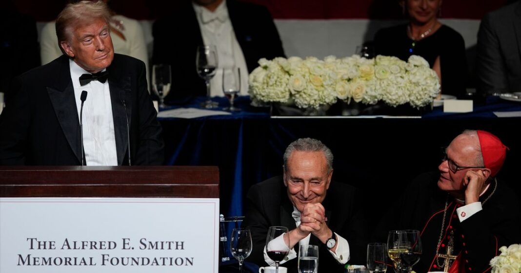 Trump Delivers A Pointed And At Times Bitter Speech At Al Smith Charity Dinner