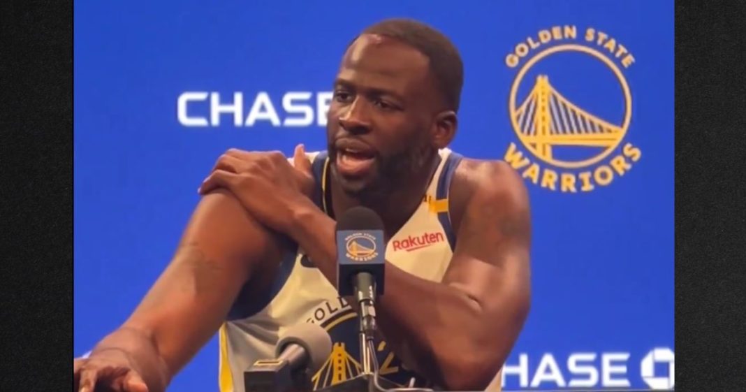 Golden State Warriors power forward Draymond Green was involved in an awkward exchange with a reporter questioning his behavior.